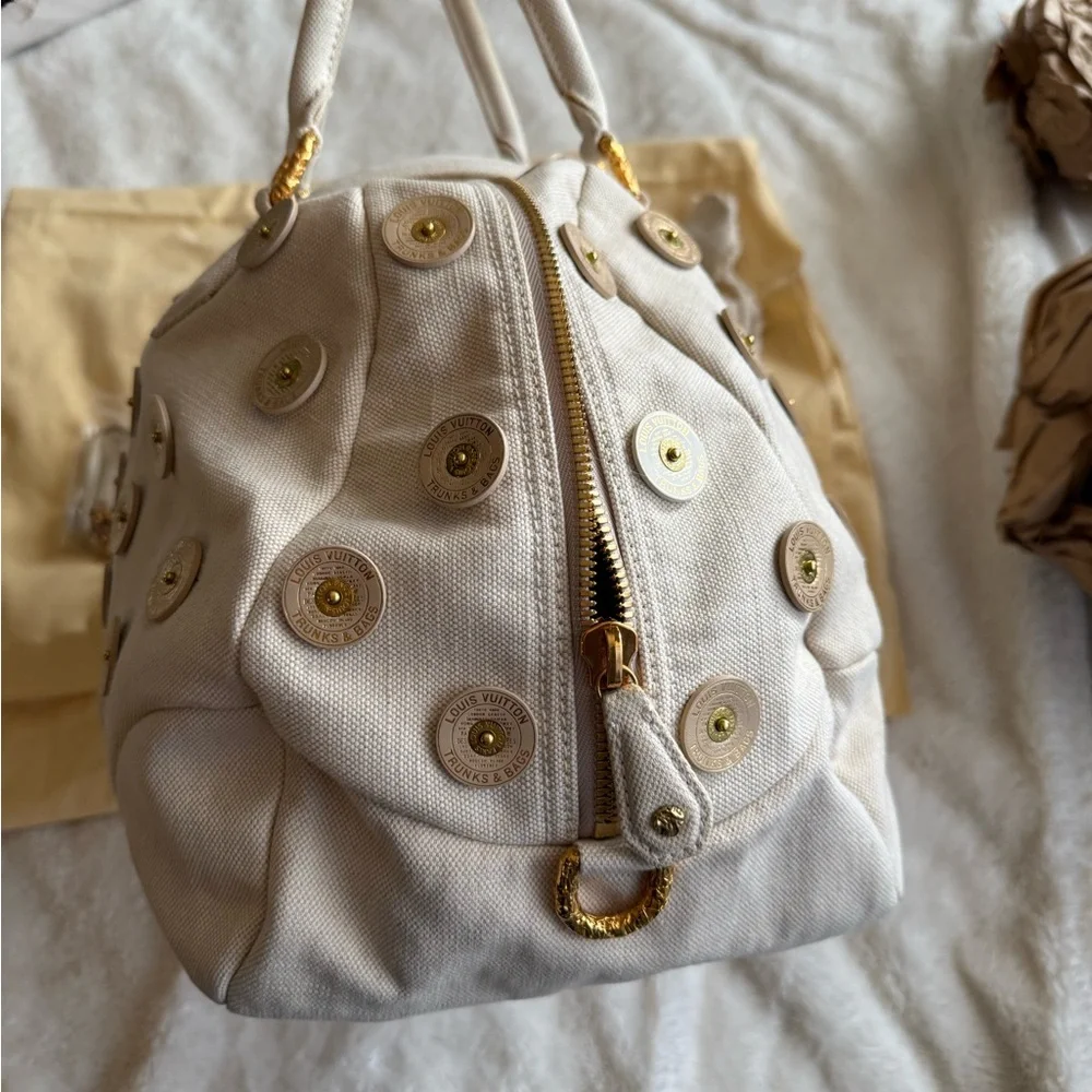 Louis Vuitton BOWLY‎ POLKA DOT PANAMA BAG